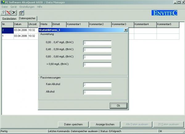 EnviteC Datamanager Alco 60XX/6020 Software + PC-Kabel (USB)
